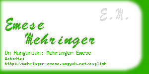 emese mehringer business card